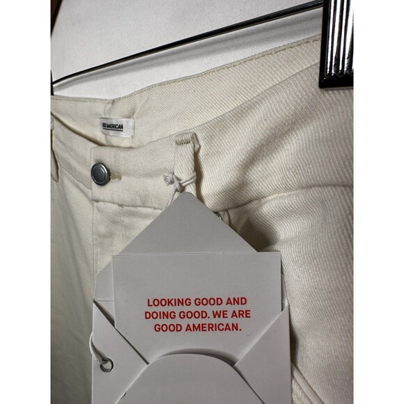 Good American Good Curve Skinny Crop High Rise White Jeans‎ NWT Women’s Size 20 - Picture 4 of 8